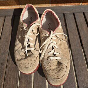 SIMPLE Women’s Tan Beige Suede Casual Walking Sneakers Shoes Women’s Size 11